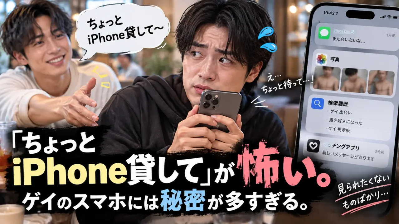 「ちょっとiPhone貸して」が怖い。ゲイのスマホには秘密が多すぎる。
